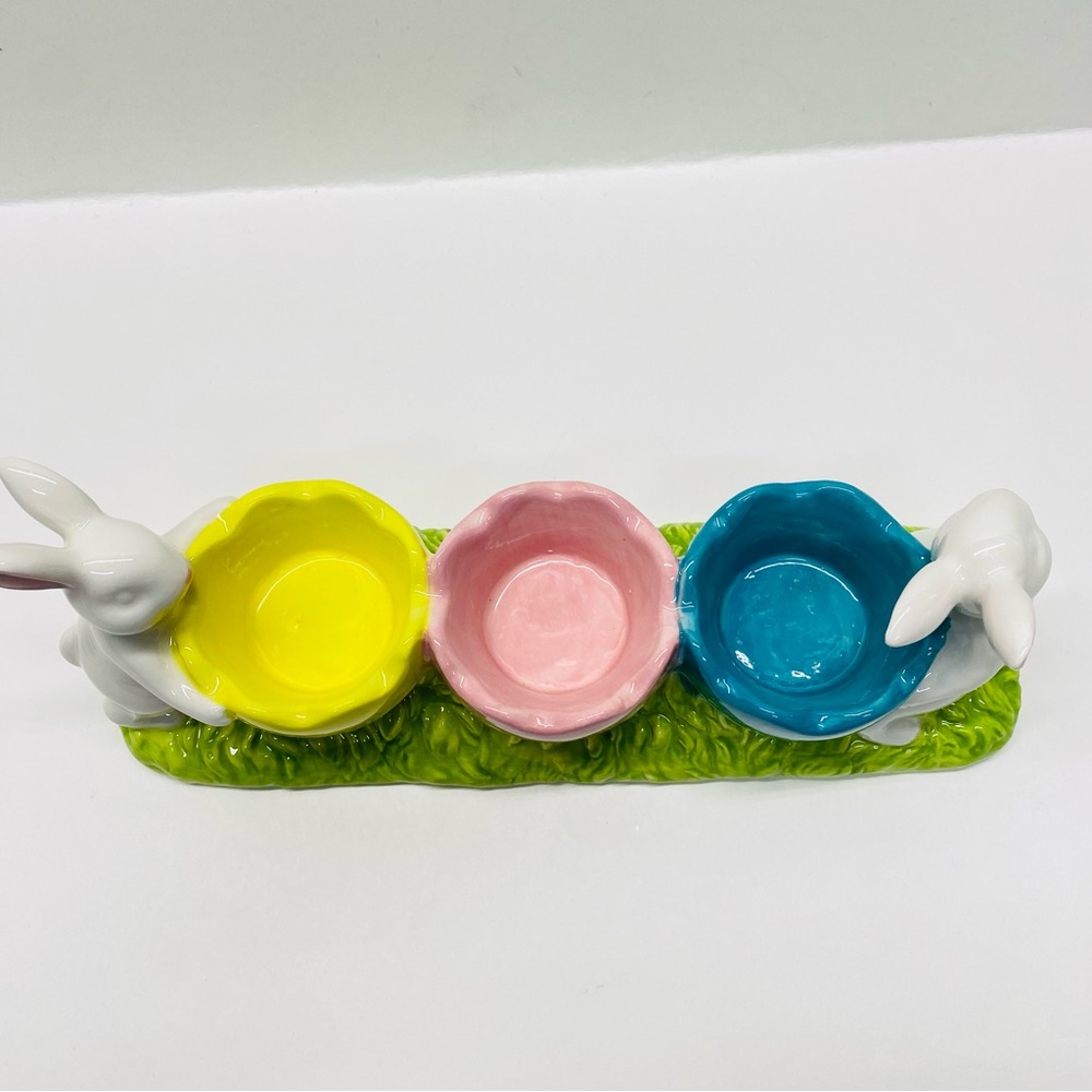 Yankee Candle Easter Egg Bunny Tealight Holder Bunnies Spring Pink Yellow Blue - Picture 8 of 14